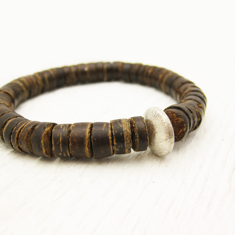 Rasta Colored Wooden Beads African Bracelet - Oludan