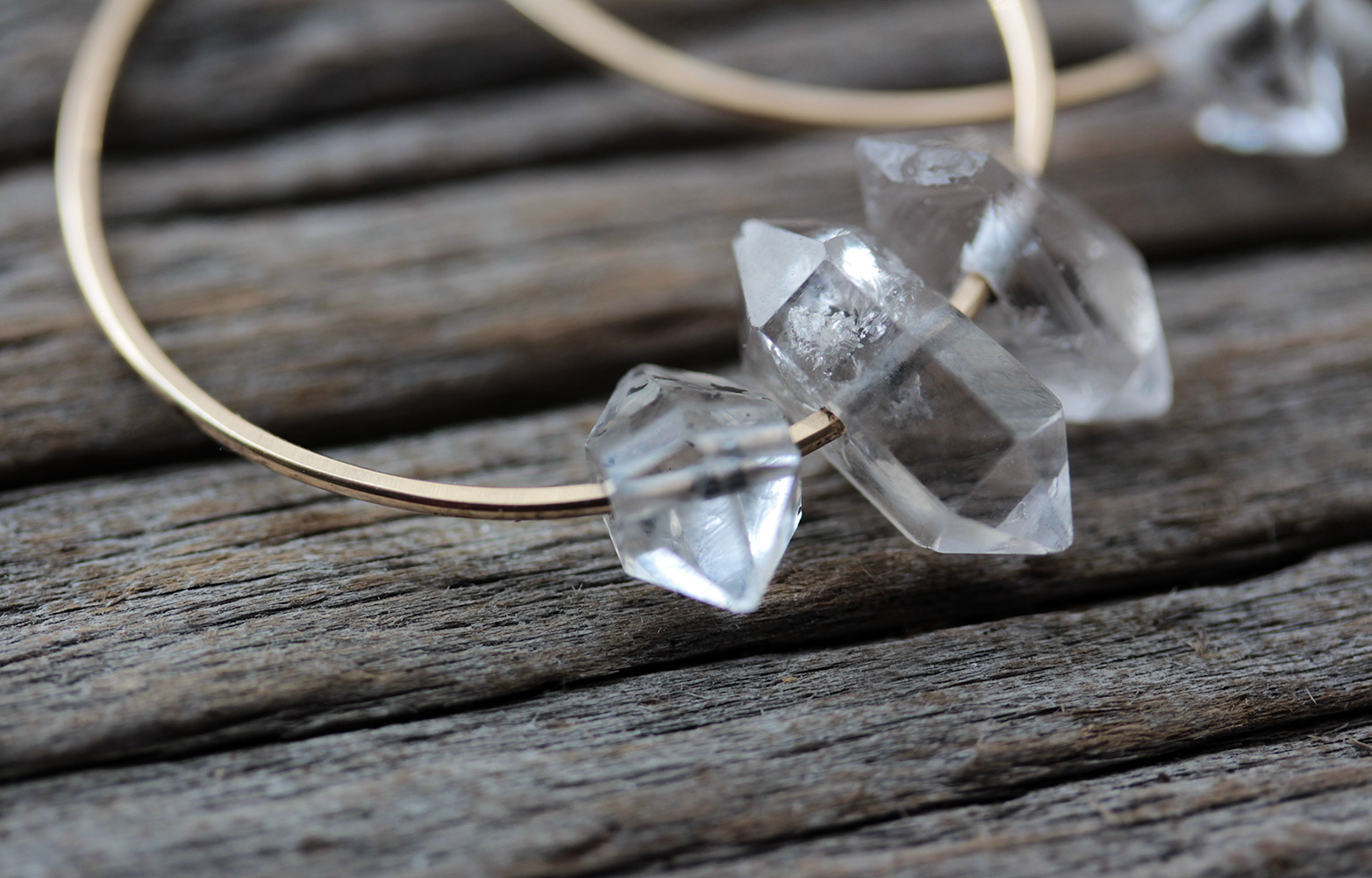 byJodi Jewelry | Herkimer Diamond Hoop Earrings